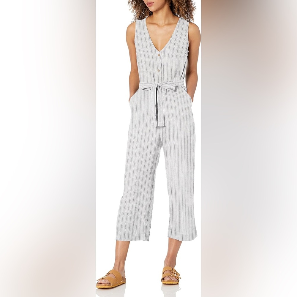 Carve Designs Cloud Pinstripe Jumpsuit